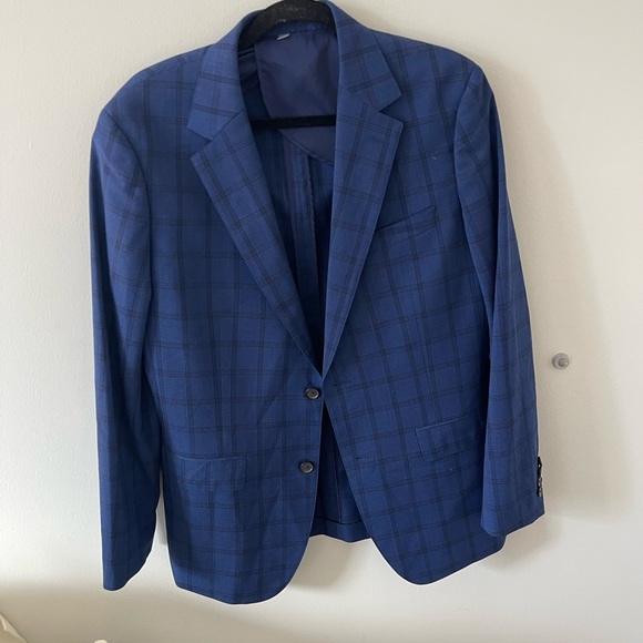 Bonobos Plaid Blue Blazer Slim Fit - Picture 1 of 6